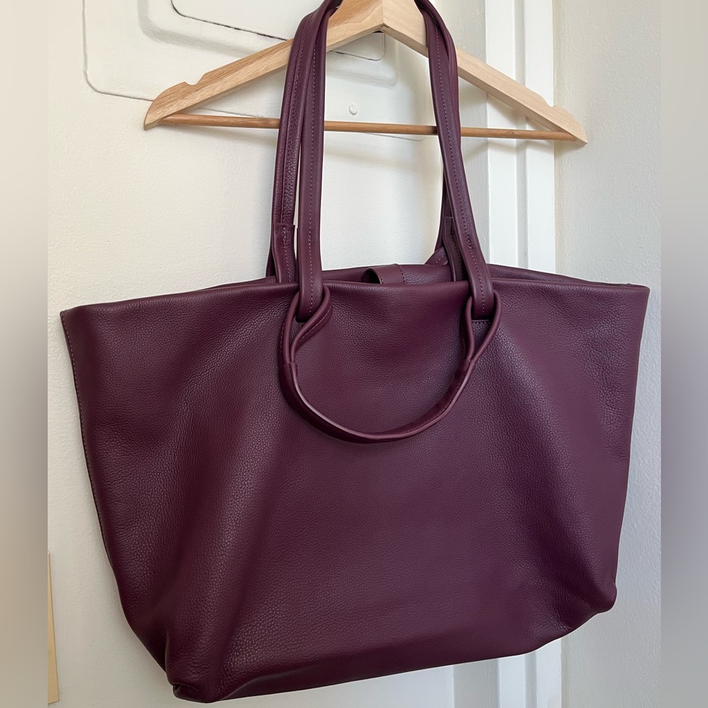 Nisolo Plum Leather Camila Everyday Tote NWOT